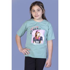 Toontoy Kids Kız Çocuk Power Baskılı T-shirt