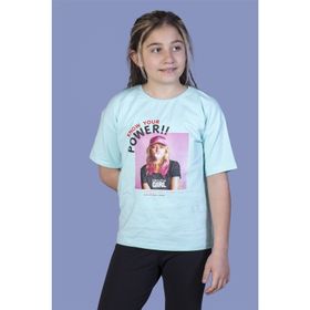 Toontoy Kids Kız Çocuk Power Baskılı T-shirt