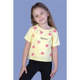 Toontoy Kids Kız Çocuk Yaprak Desenli Fabulous Baskılı T-shirt