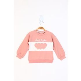 Toontoy Kız Çocuk Kalp Nakışlı Sweatshirt
