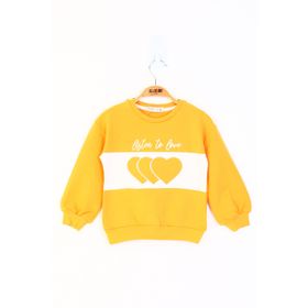 Toontoy Kız Çocuk Kalp Nakışlı Sweatshirt