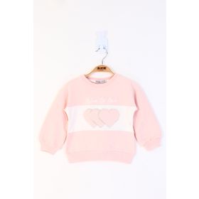 Toontoy Kız Çocuk Kalp Nakışlı Sweatshirt