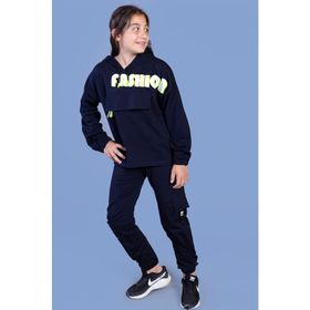 Toontoy Kız Çocuk Kapüşonlu Baskılı Eşofman Takımı