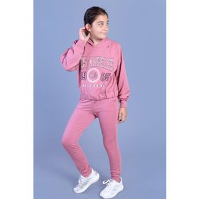 Toontoy Kız Çocuk Kapüşonlu Baskılı Eşofman Takımı
