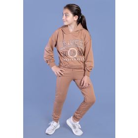 Toontoy Kız Çocuk Kapüşonlu Baskılı Eşofman Takımı