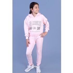 Toontoy Kız Çocuk Kapüşonlu Baskılı Eşofman Takımı