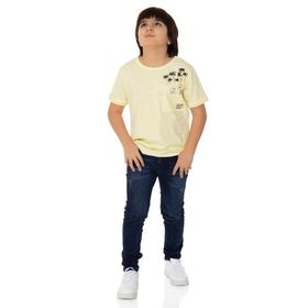 Toontoy Palmiyeli Baskılı Sarı Erkek Çocuk T-shirt
