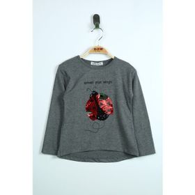 Toontoy Pullu Uğur Böceği Nakışlı Kız Çocuk T-shirt
