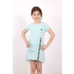 Toontoy So Chıc Baskılı Mint Kız Çocuk Elbise