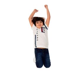 Toontoy Strong Baskılı Beyaz Erkek Çocuk T-shirt