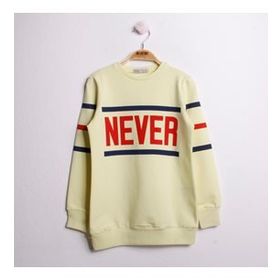 Toontoy T11930 8-14 Yaş Sarı Never Baskılı Kız Çocuk Sweatshirt