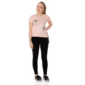 Toontoy T11948 8-14 Yaş Pudra Pullu Şimşek Kız Çocuk Sweatshirt