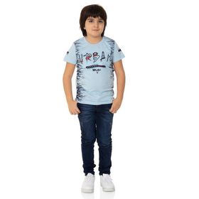 Toontoy Urban Baskılı Mavi Erkek Çocuk T-shirt