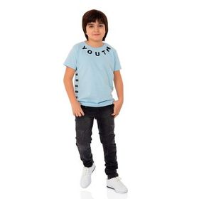 Toontoy Youth Baskılı Mavi Erkek Çocuk T-shirt