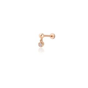 Top Ucunda Sallantılı Tektaş Tragus Piercing