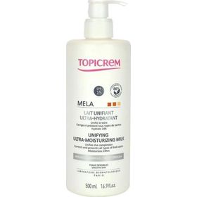 Topicream Mela Unifying Ultra Moisturizing Milk SPF15 Güneş Korumalı 500 ml Aydınlatıcı Vücut Sütü