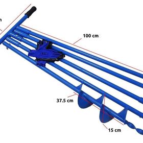 Toprak Burgusu Çap 15 cm Boy 5 mt Uzatmalı Sondaj Aleti