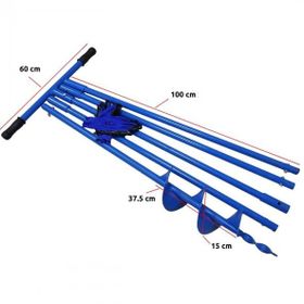 Toprak Burgusu Çap 15 cm Boy 5 mt Uzatmalı Sondaj Aleti