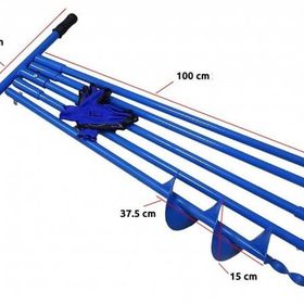 Toprak Burgusu Çap 15 cm Boy 5 mt Uzatmalı Sondaj Aleti