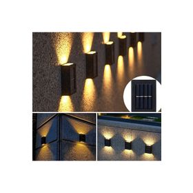 Toptan Bulurum 4 Ledli Solar Çift Taraflı Duvar Lambası Güneş Enerjili Aydınlatma Dekorasyon Işık Aplik
