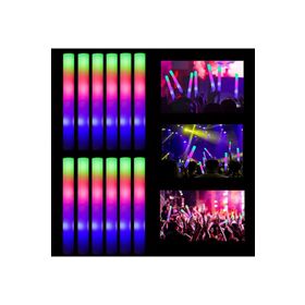 Toptan Bulurum Led Işıklı Rengarenk Sünger 12 Adet 46 cm Parti Çubuk Işıklı Kauçuk Sopa