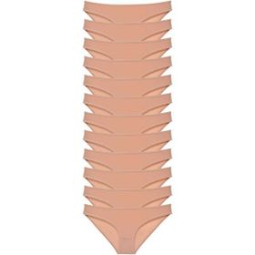 Toptanbulurum 12 Adet Likralı Kadın Slip Külot Ten Süper Eko Set