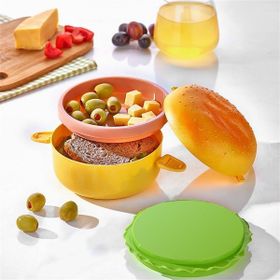 Toptanbulurum Hamburger Görünümlü Beslenme ve Saklama Kabı