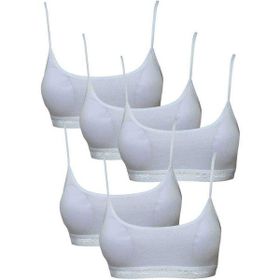 Toptanbulurum Pedli İp Askılı 5 Adet Beyaz Büstiyer