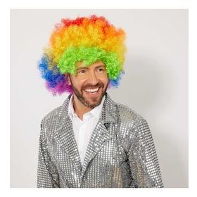 Toptanbulurum Rengarenk Kıvırcık Afro Bonus Peruk