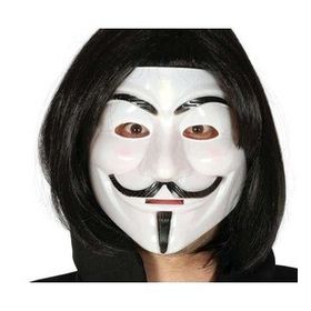 Toptanbulurum Siyah Renk Kısa Saç ve V For Vendetta Maskesi