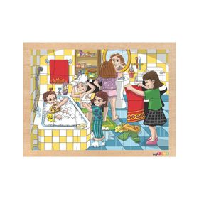 Toptoys 40.5 x 30.5 cm 24 Parça Hijyen Ahşap Puzzle