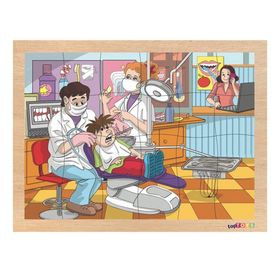 Toptoys BJ-43CS7050 24 Parça Dişçi Ahşap Puzzle