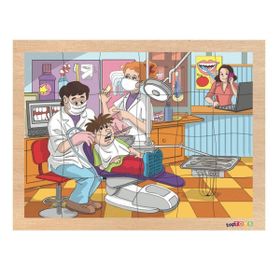 Toptoys BJ-43CS7050 24 Parça Dişçi Ahşap Puzzle