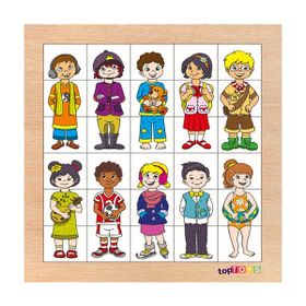 Toptoys CS-7029 Eşleştir Karıştır Çocuklar Ahşap 30 Parça Puzzle