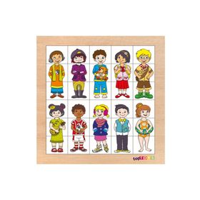 Toptoys CS-7029 Eşleştir Karıştır Çocuklar Ahşap 30 Parça Puzzle
