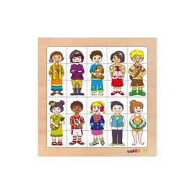 Toptoys CS-7029 Eşleştir Karıştır Çocuklar Ahşap 30 Parça Puzzle
