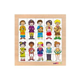Toptoys CS-7029 Eşleştir Karıştır Çocuklar Ahşap 30 Parça Puzzle