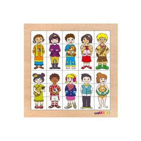 Toptoys CS-7029 Eşleştir Karıştır Çocuklar Ahşap 30 Parça Puzzle