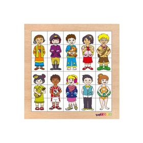 Toptoys CS-7029 Eşleştir Karıştır Çocuklar Ahşap 30 Parça Puzzle