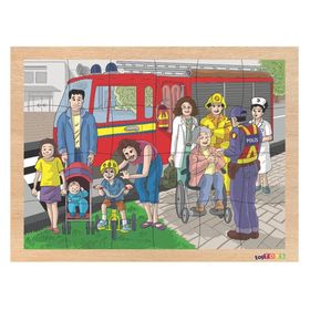 Toptoys CS-7046 24 Parça Ailem Ahşap Puzzle