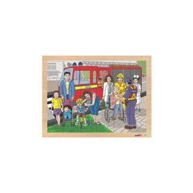 Toptoys CS-7048S 24 Parça Bize Yardım Edenler Ahşap Puzzle