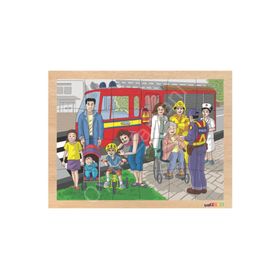 Toptoys CS-7048S 24 Parça Bize Yardım Edenler Ahşap Puzzle