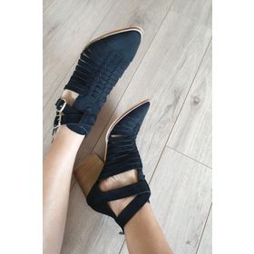 Topukla 019 1007 Siyah Yazlık Kadın Bot
