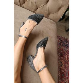 Topukla 036 650 Platin 5 cm Kadın Abiye Ayakkabı
