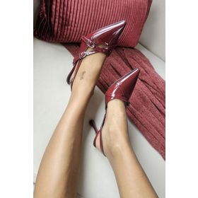 Topukla 10 1103 Sedef Beyaz Kadın Stiletto Ayakkabı