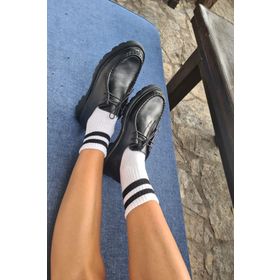 Topukla 27AN 2204 Footwear Siyah Deri Kışlık Deri Kadın Günlük Ayakkabı