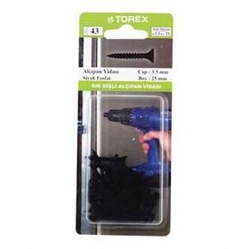 Torex 3.5X25 mm Siyah Sık Dişli Alçıpan Vidası