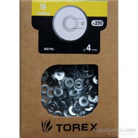 Torex DIN-125 M4 4 mm 250 Adet Düz Pul