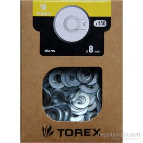 Torex DIN-125 M8 8 mm 150 Adet Düz Pul
