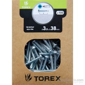 Torex DIN 7504N 3.9x38 mm 100lü Matkap Uçlu YSB Vida